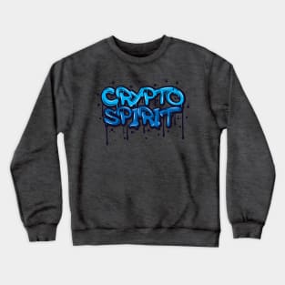 Crypto spirit street art blue color Crewneck Sweatshirt